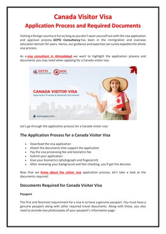 What is the process for a Canadian tourist visa? Follow this guide and apply now