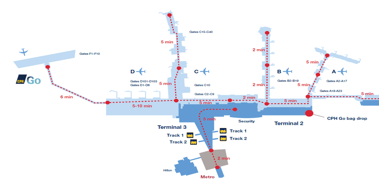 Map of Kastrup Airport: Where to Go? (Terminals & Gates)