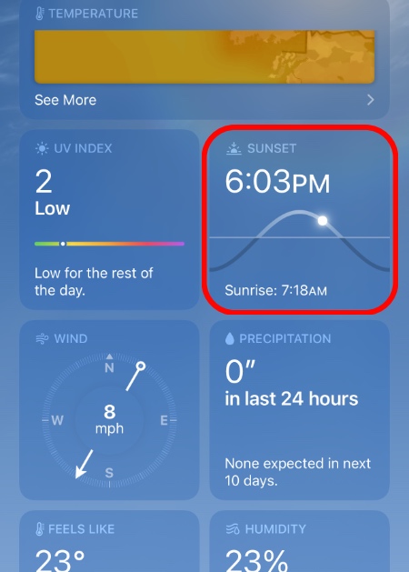 What is sunset today? Heres how to quickly find the time.