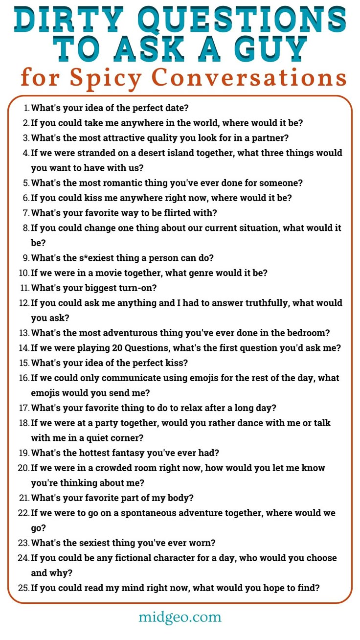 From Flirty to X-Rated: A List of Sexual Questions to Ask a Guy Tonight