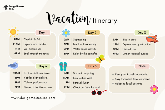 Easy Vacation Planning: Tools to Help Create a Personalized Vacation Itinerary.