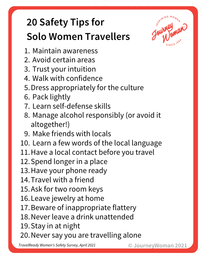 Top tips for a safe solo trip: How to stay safe during a solo vacation easily.