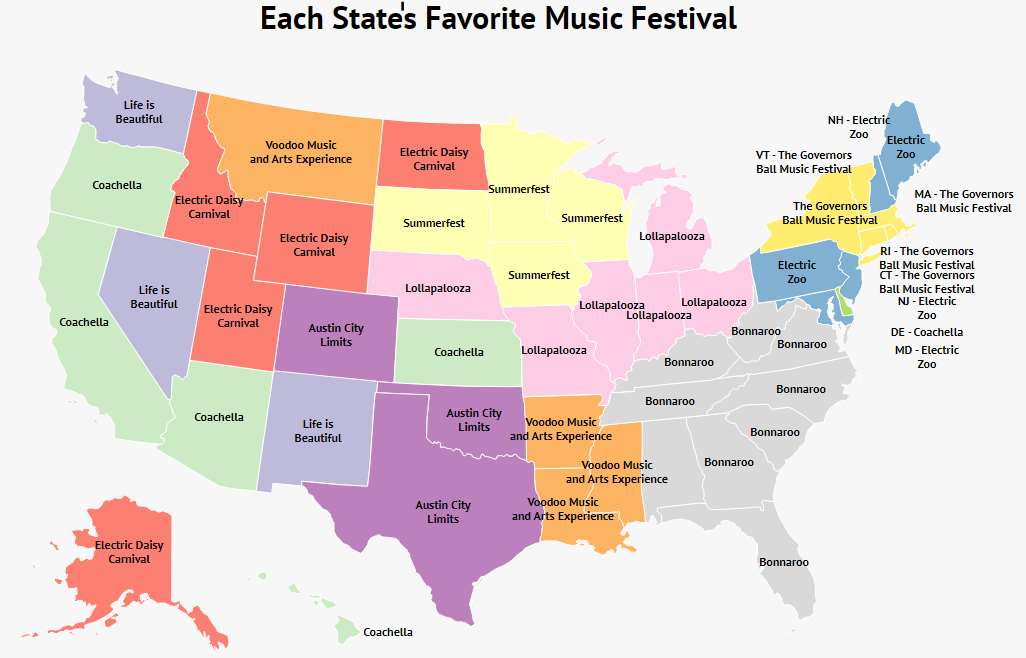 Best US Music Festivals: A State-by-State User Guide.