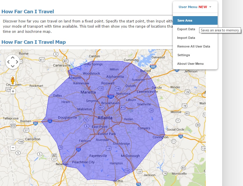 How far am I from Atlanta? Check your distance easily using these simple online map tools.