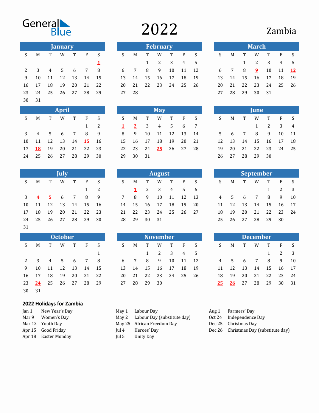 Zambian Public Holidays: What to Expect This Year.