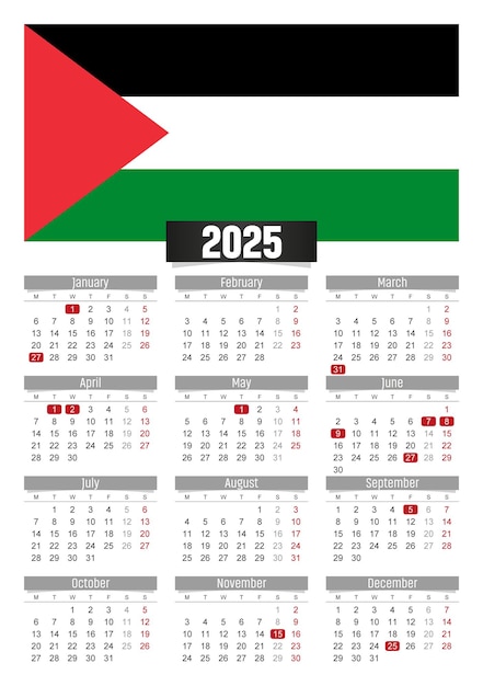 Looking for a calendar of Palestine holidays? Find all the public dates you need here.