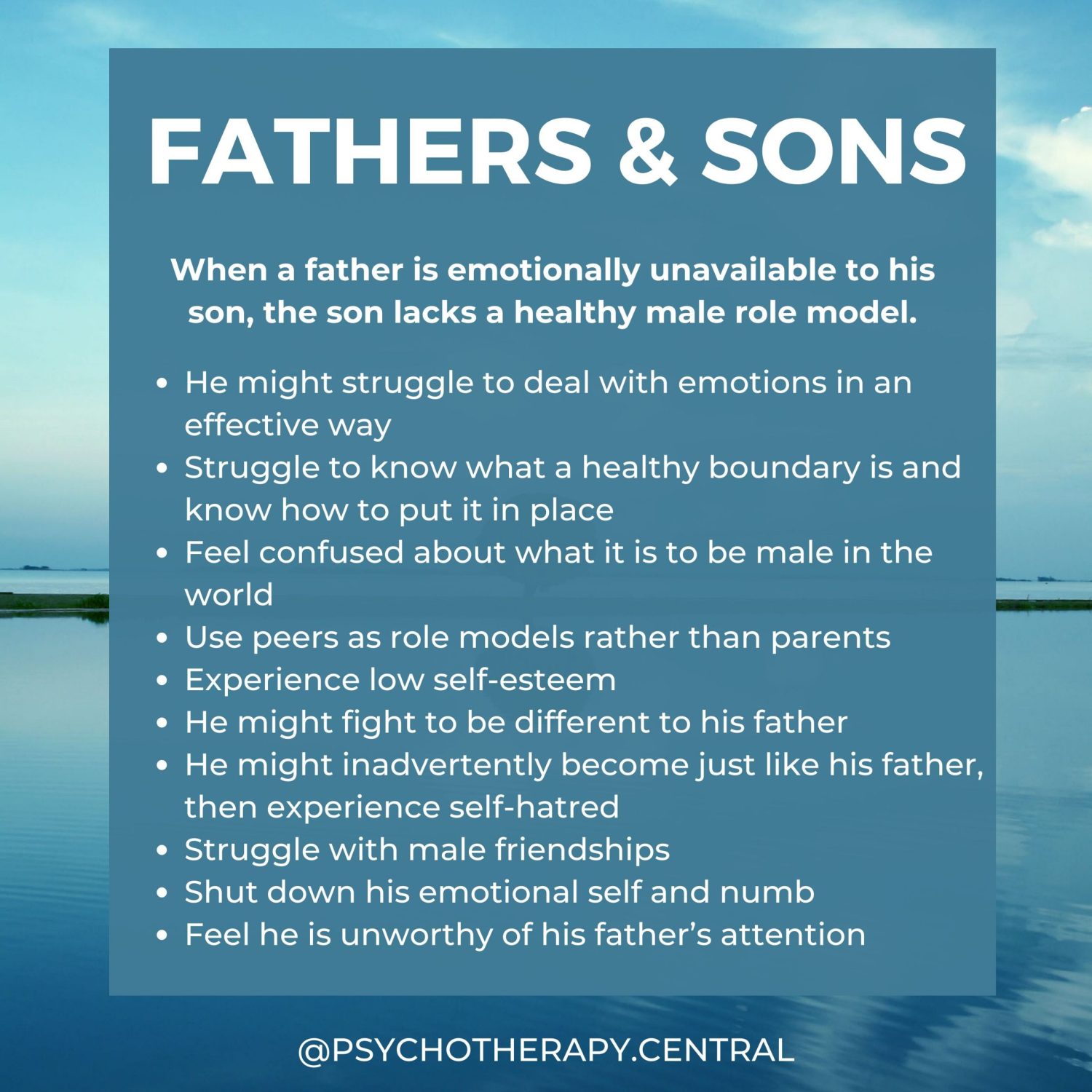 A father becomes the son: what does this really mean for a family? (Understanding when a father becomes the son)