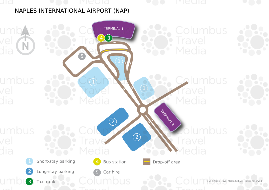 Is the Naples International Airport map easy to use? Yes, this simple map makes your whole airport trip smooth.