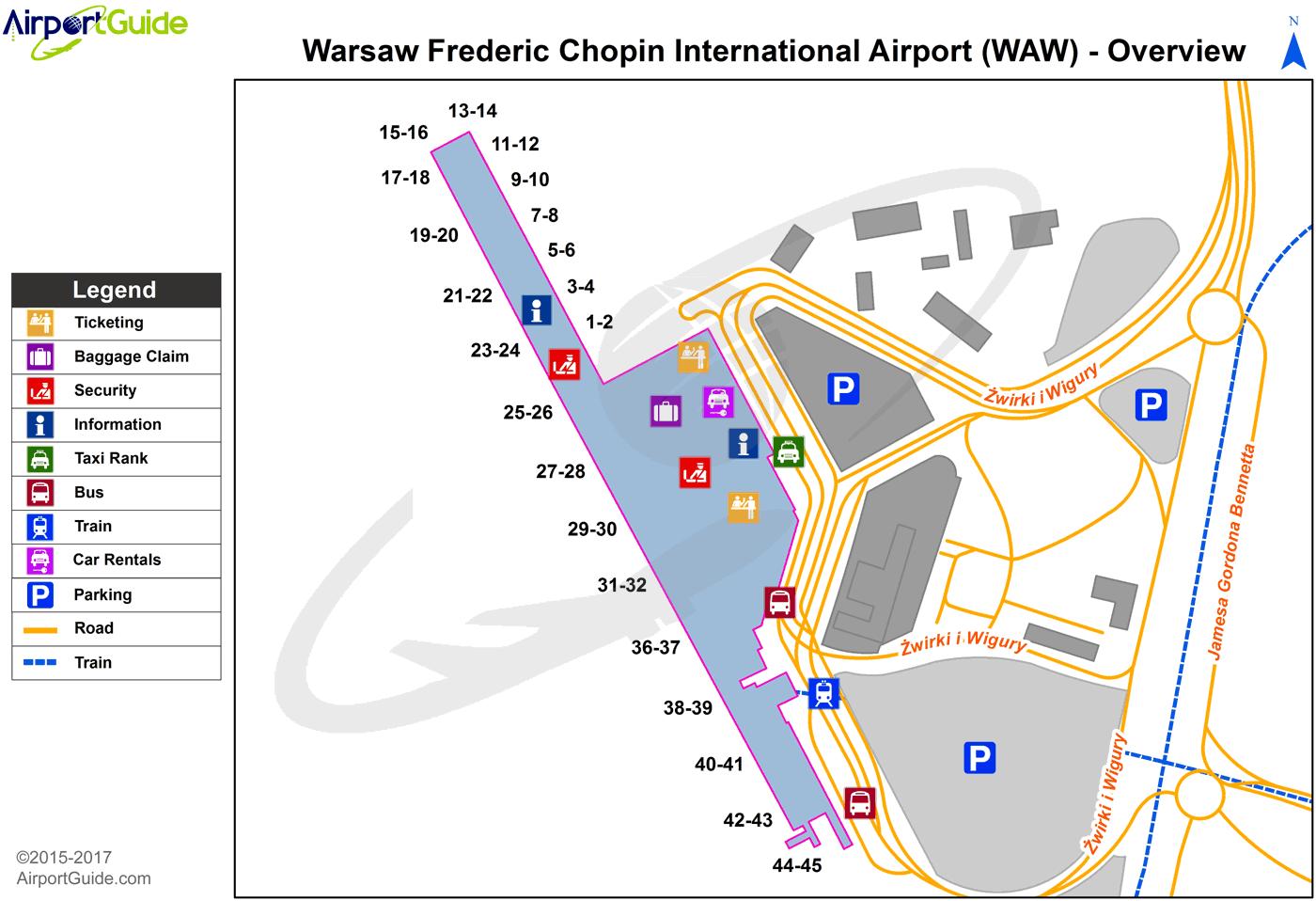 Easy Travel: Warsaw Frederic Chopin Airport Map Guide