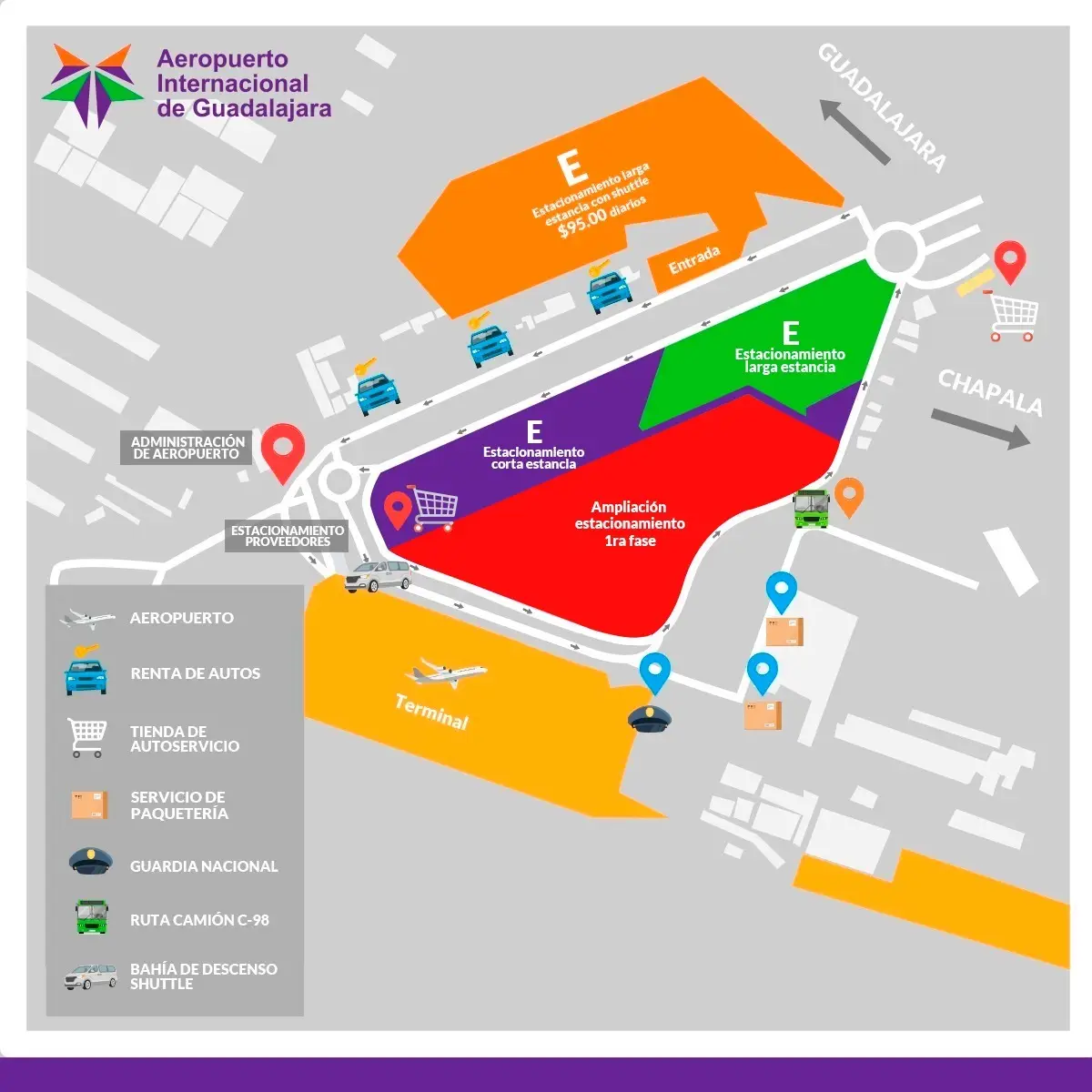Confused by GDL Airport layout? This gdl airport map makes your journey much smoother.