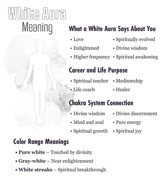 What does a white aura indicate and how can you understand this energy in your life?