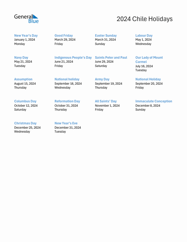 What are the official public holidays chile? Get the full 2024 list for your travel plans.