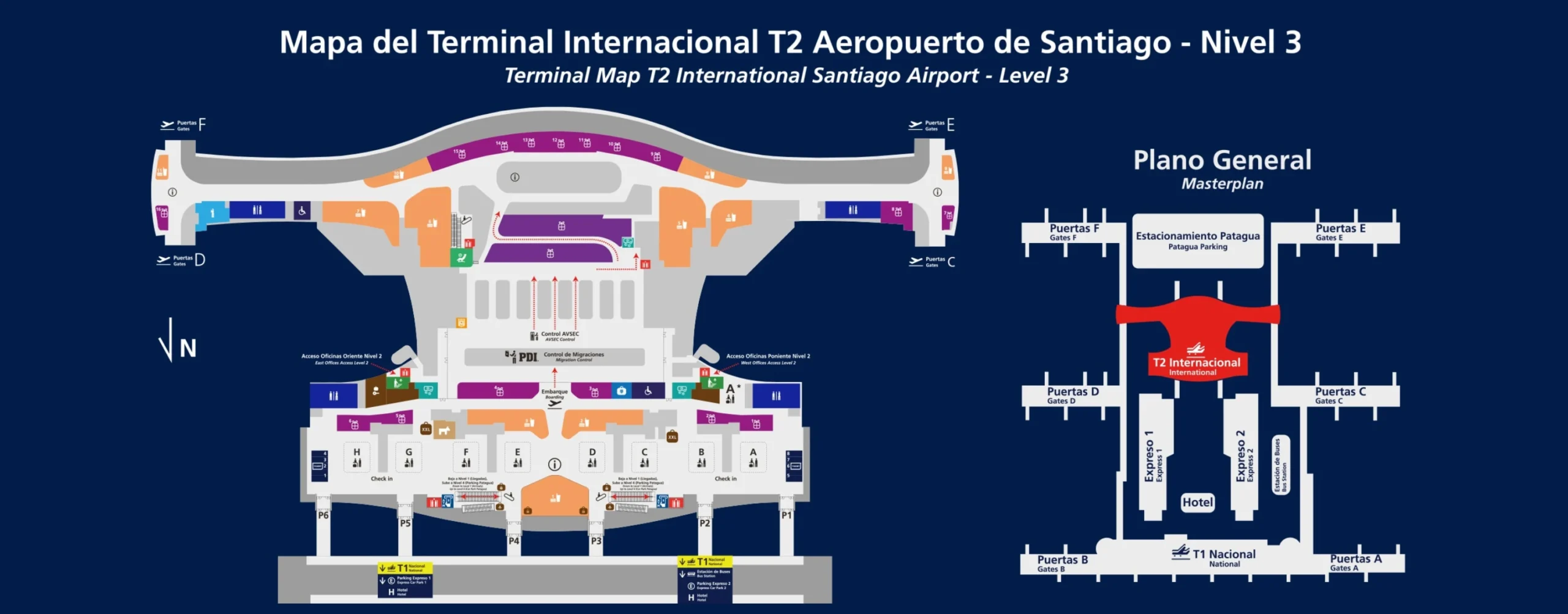 Confused about Santiago Arturo Merino Benitez International Airport layout? Use this simple map and terminal guide.
