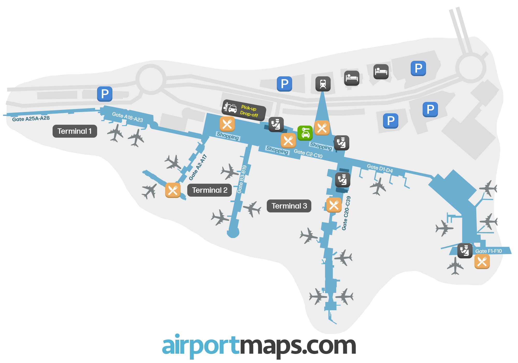 Where is my gate? Use the CPH Terminal 3 map to find it fast and without stress.