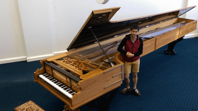 Who built the very first biggest piano? Uncover the amazing stories and people behind it.