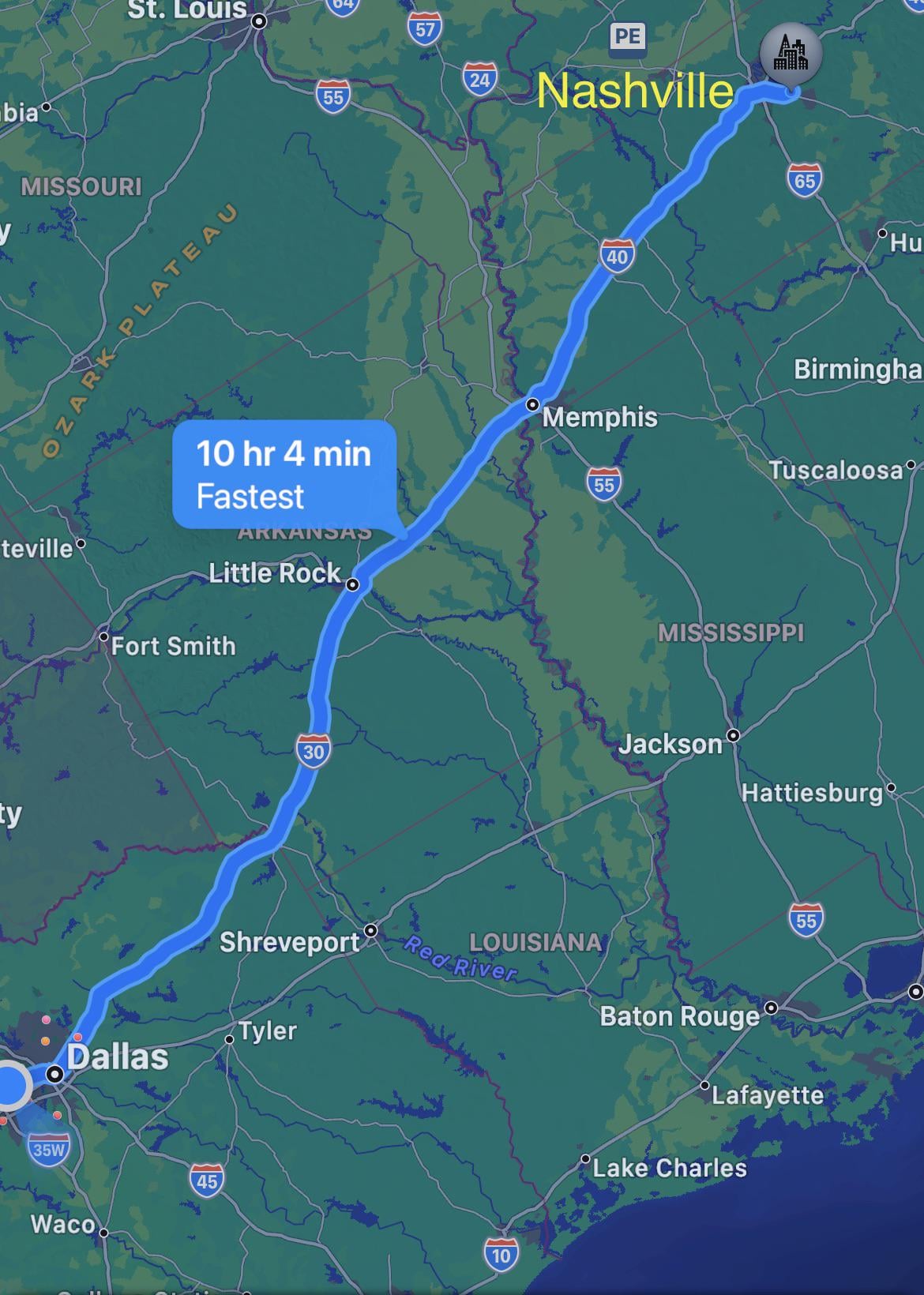 Plan your trip Dallas to Nashville route? Essential stops and things to see!