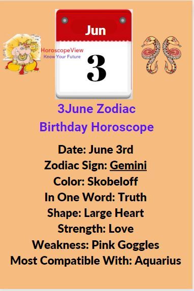 What is the june 3 zodiac sign? Find out your Gemini personality and love traits now!