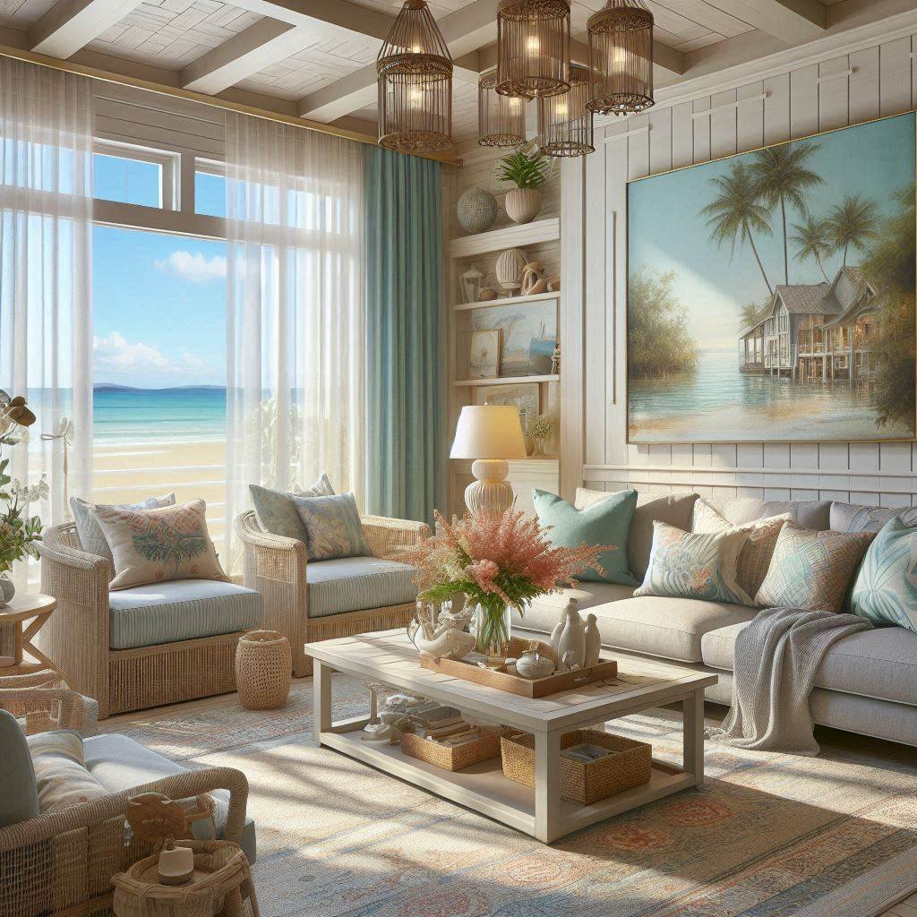 Why choose a landscape coastal room theme? It creates a calm and lovely beach feel.