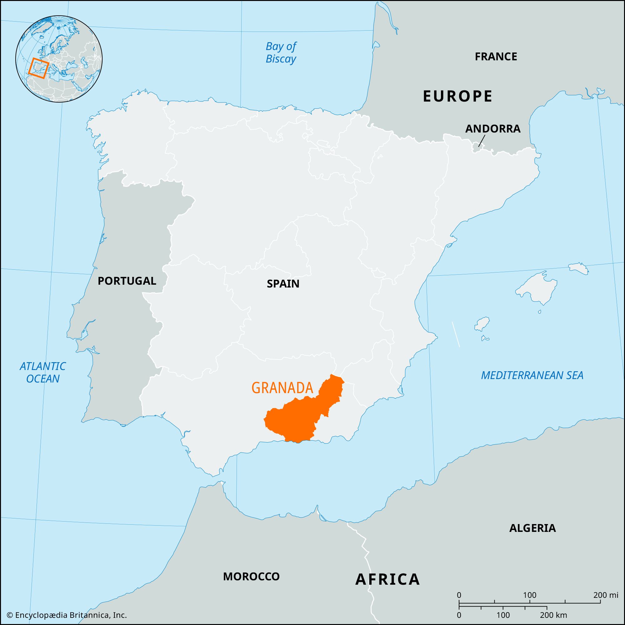 Grenada on Map of Spain: See Grenada Spain Location