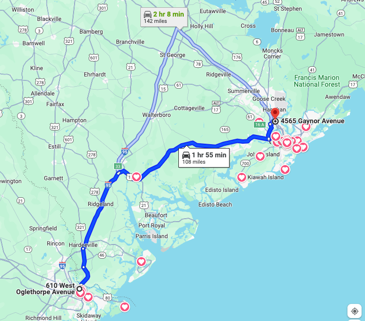 How far is Savannah from Charleston? Learn the driving distance and all your options for making the trip!