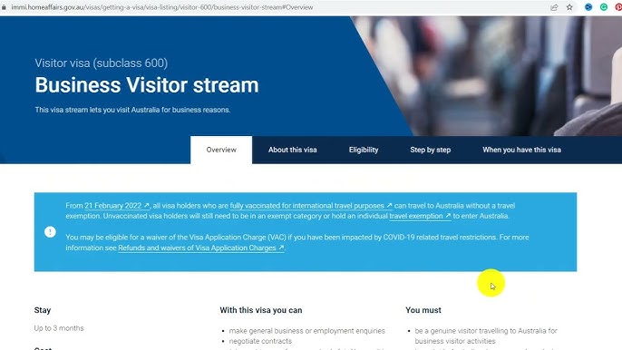 How to get a business visa to Australia online application process demystified