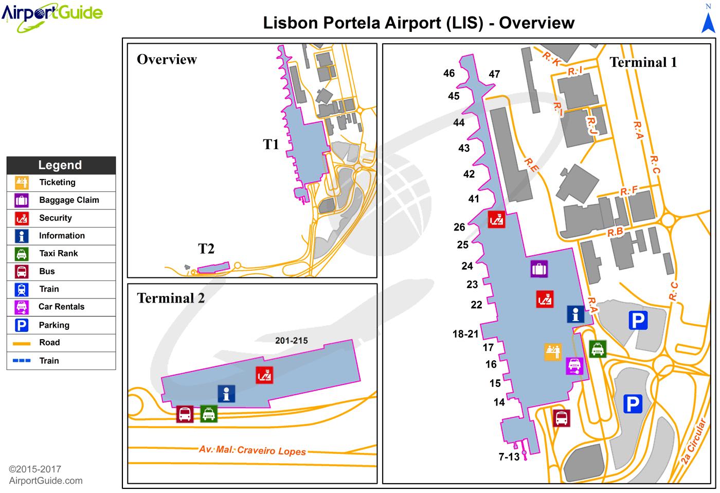 Locate Lounges and Shops: Lisbon Airport Terminal 1 Map Guide