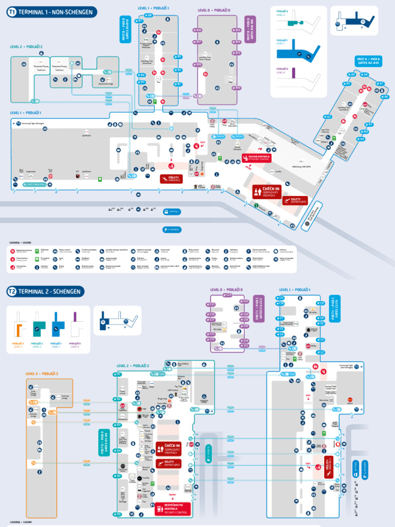 Marche Airport facilities map find shops restaurants lounges quickly
