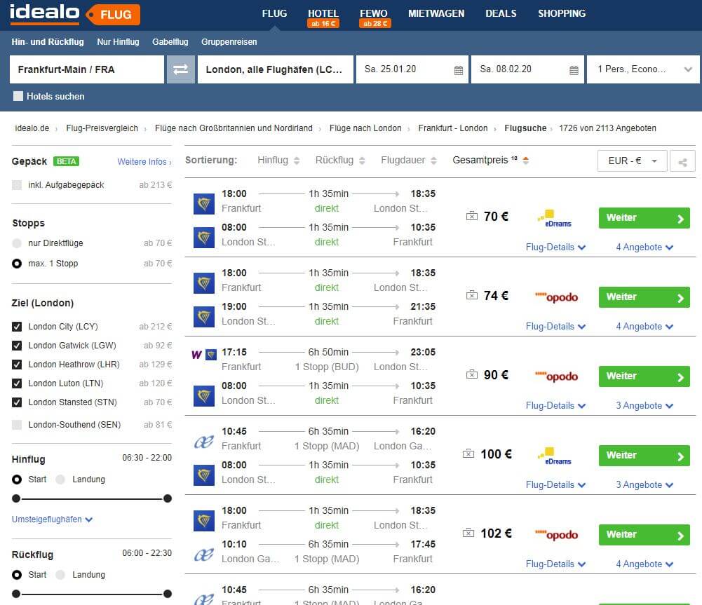 Which flight search engines are best for direct international flights compare now